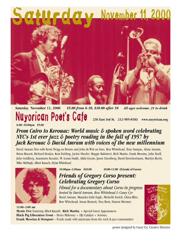 Gregory Corso Celebrations Nuyorican Poet's Cafe NYC